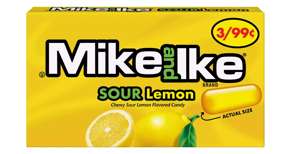 MIKE & IKE SOUR LEMON 22G/24CT
