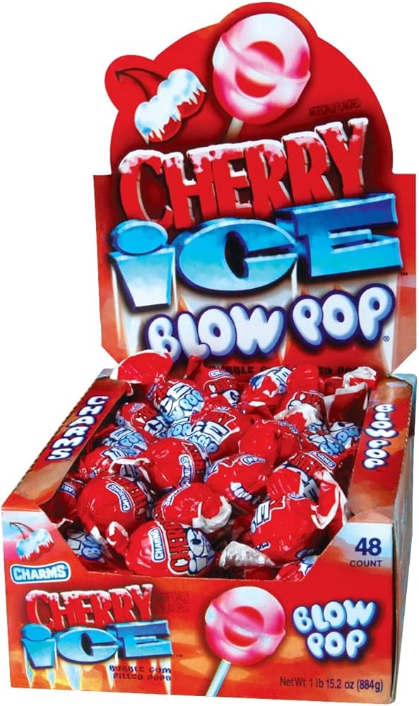 CHARMS CHERRY ICE BLOW POP 48CT 884G