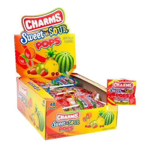 CHARMS SWEET N SOUR POPS 48CT 850G