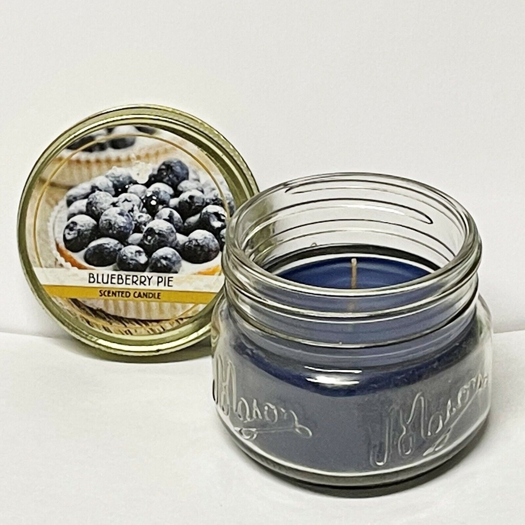 GLOBE JAR CANDLE BLUEB. PIE 3OZ
