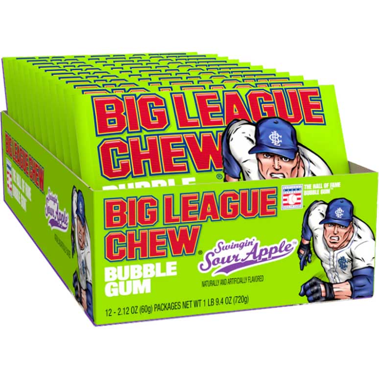 BIG LEAGUE CHEW SOUR APPLE 12CT 720G (US)