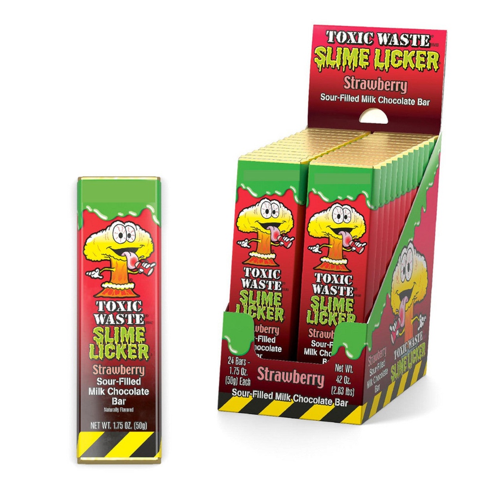 TOXIC WASTE SLIME LICKER STRAWBERRY 24CT 42OZ