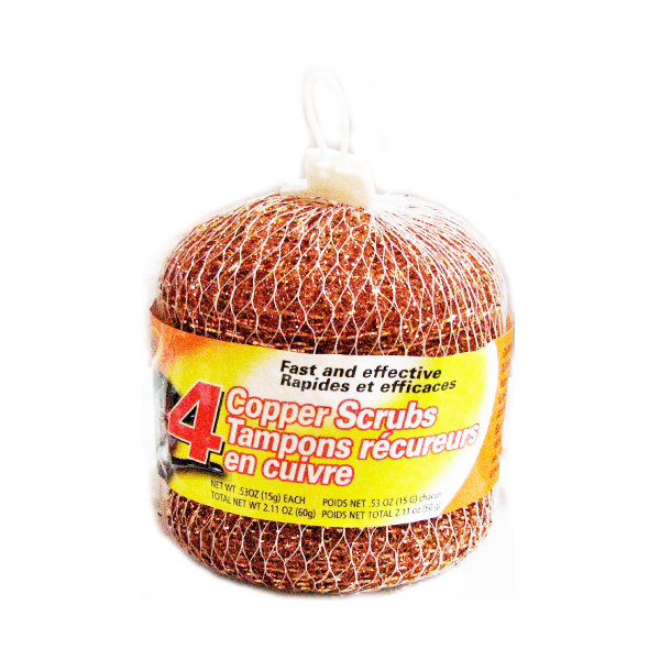 PUR-EST COPPER SCRUBS 4PK