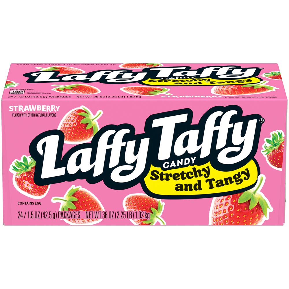 LAFFY TAFFY CANDY STRAWBERRY 1.02KG/24CT