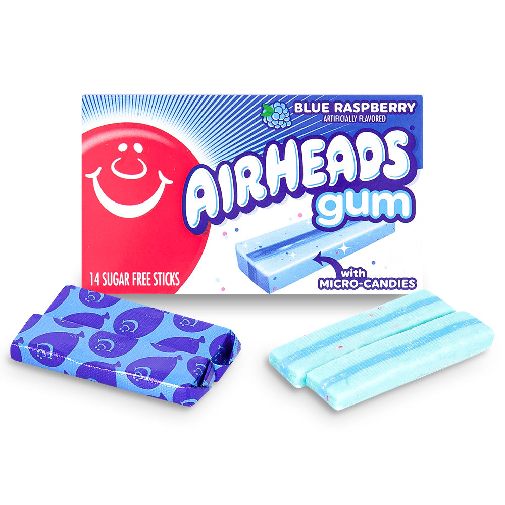 AIRHEADS GUM BLUE RASPBRY 12CT