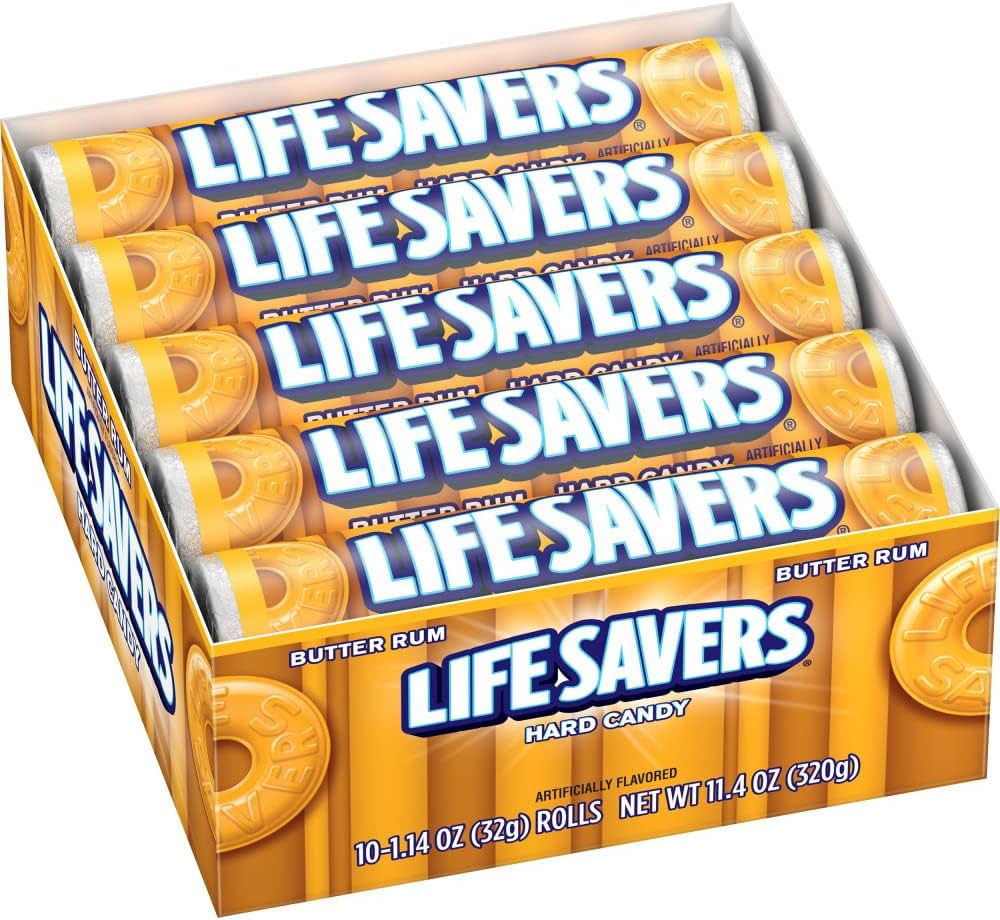 LIFESAVERS ROLL BUTTER RUM 15/20CT
