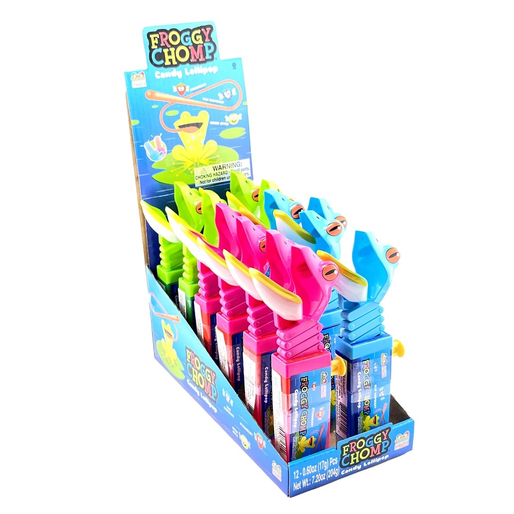 FROGGY CHOMP CANDY LILLIPOP 12CT
