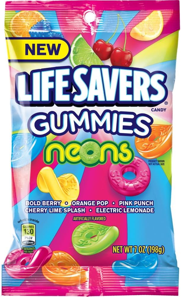 LIFESAVERS GUMMIES NEONS 7oz