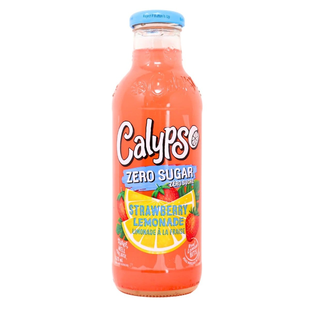 CALYPSO ZERO STRAW. LEMONADE 12CT/473ml
