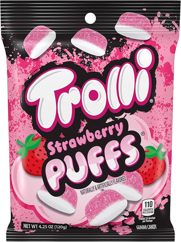 TROLLI STRAWBERRY PUFFS 120G