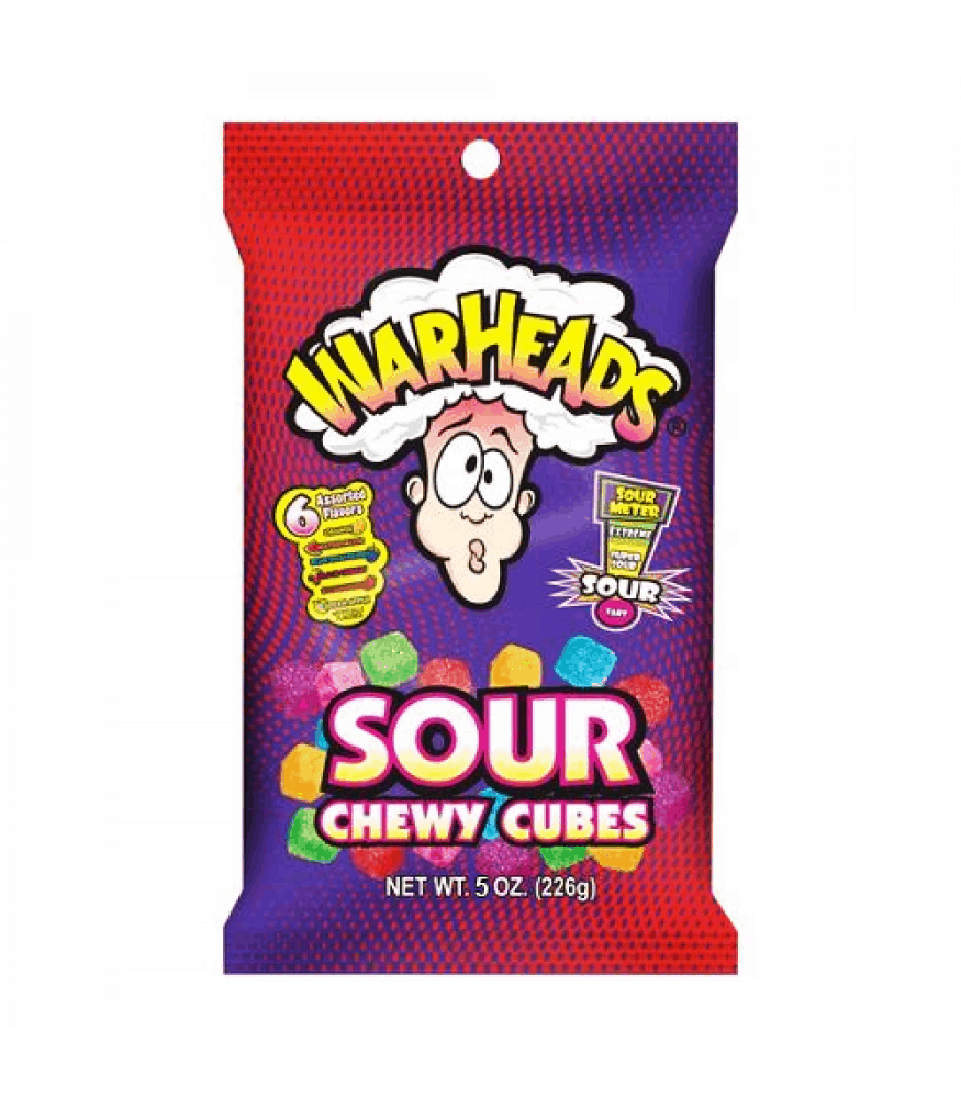 WARHEADS SOUR CHEWY CUBES 5OZ