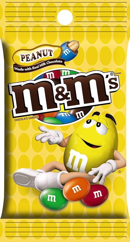 M&M PEANUT PEG BAG 5.3OZ
