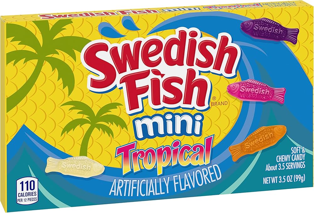 SWEDISH FISH MINI TROP. THEA.BOX 99G