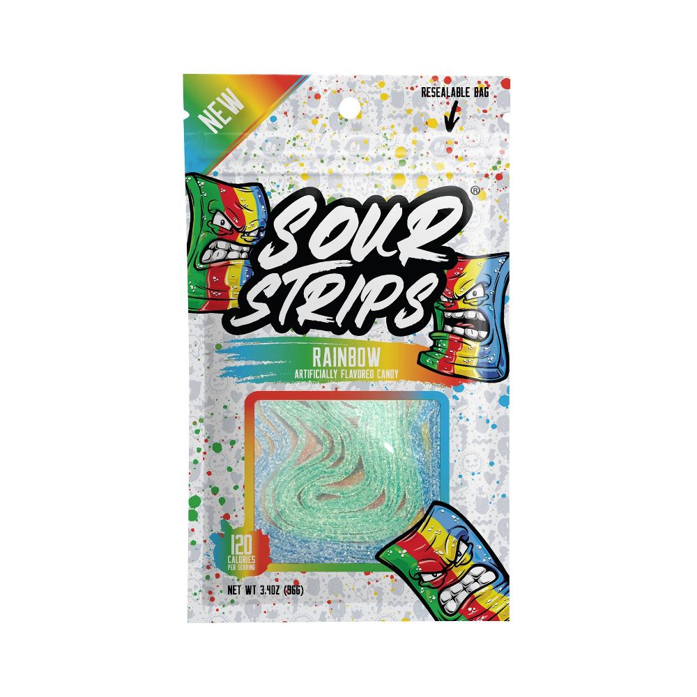 SOUR STRIPS BAG RAINBOW 96G