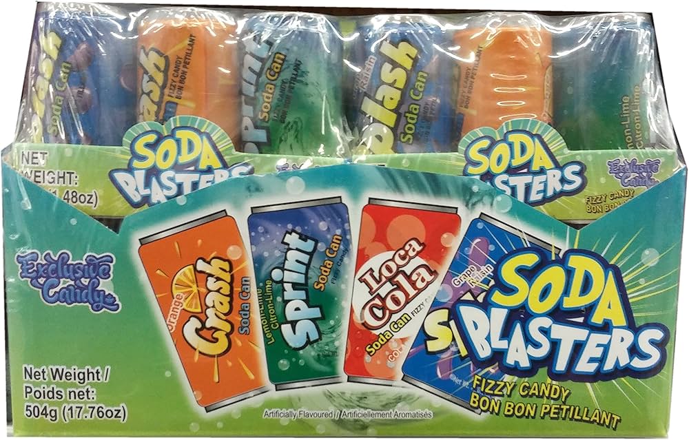 SODA BLASTERS FIZZY CANDY 12CT 504G