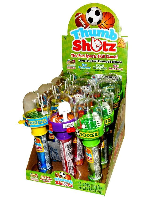 THUMB SHOTZ LOLLIPOPS 12CT