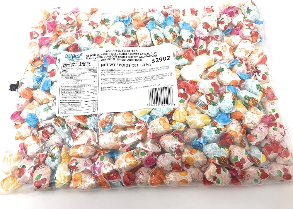 BAG CANDY ASSORTED FRUITFULS 1.8KG