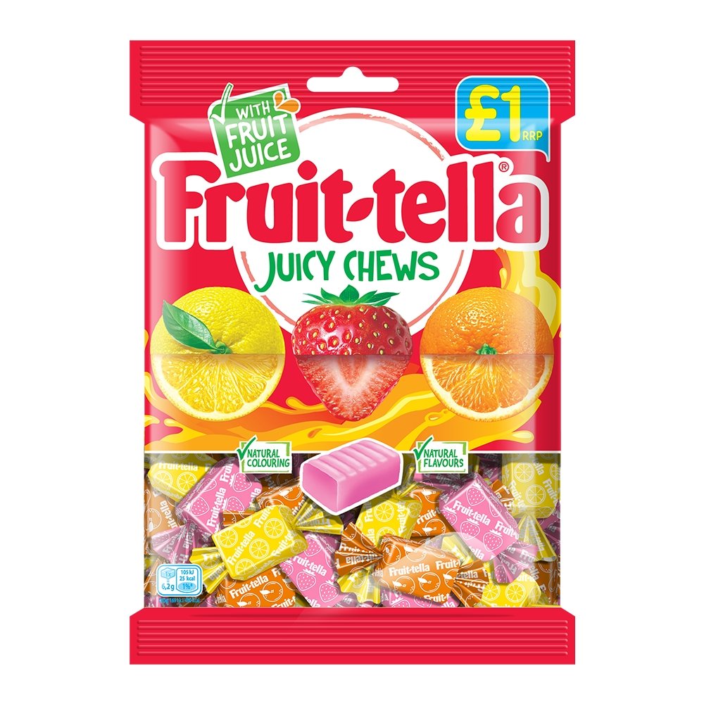 FRUIT-TELLA JUICY CHEWS 135G (UK)