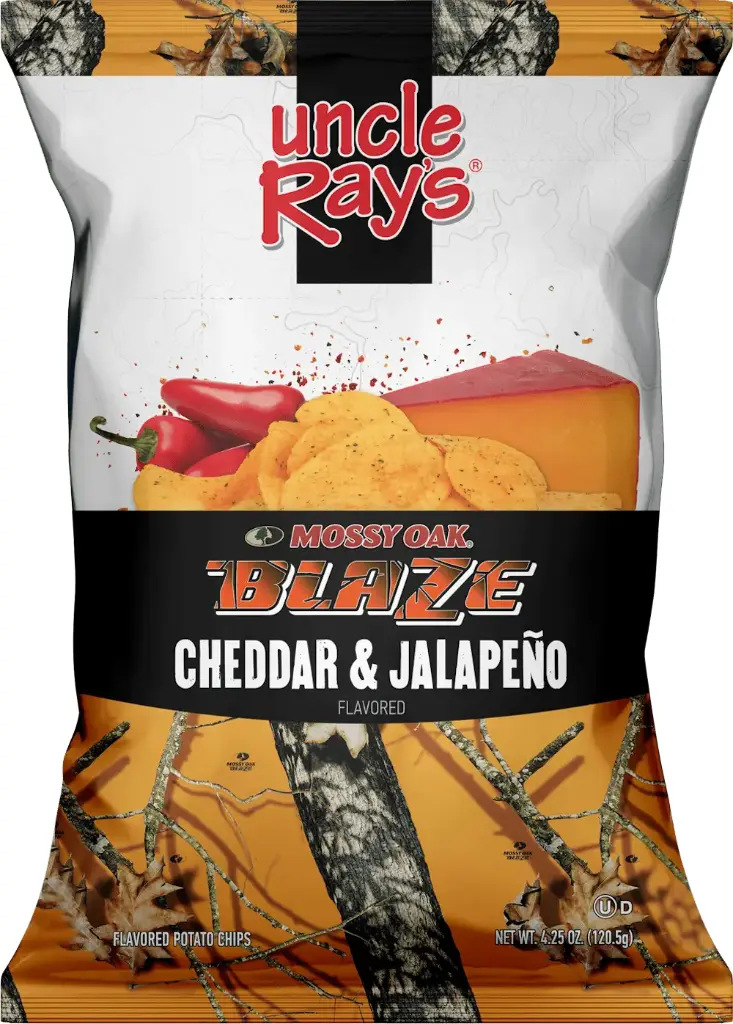 UNCLE RAY'S MOSSY OAK BLAZE CHEDDAR & JALEPENO 120.5G
