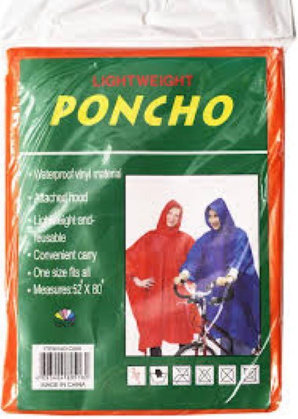ADULT PONCHO ASST.