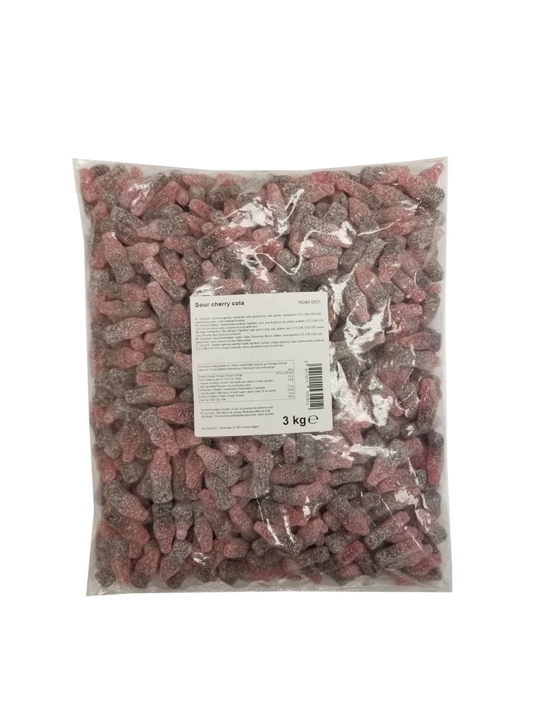 SOUR CHERRY COLA BOTTLES 3KG