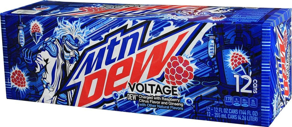 MOUNTAIN DEW VOLTAGE 355ML 12/CT(U)