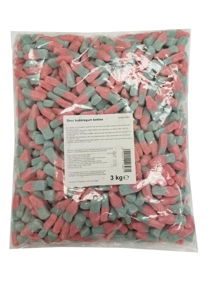 SOUR BUBBLEGUM BOTTLES 3KG