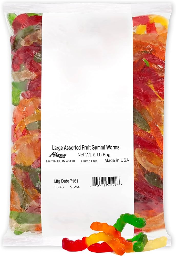 ALBANESE LARGE GUMMY WORMS 2.27KG