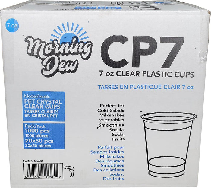 MORNING D. CLEAR PET CUPS 7OZ