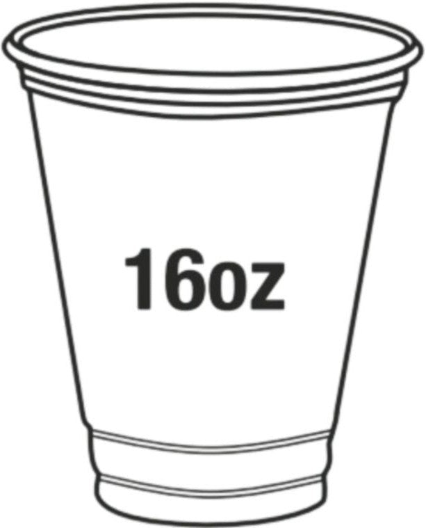 RITE WARE CLEAR PET CUPS 16OZ