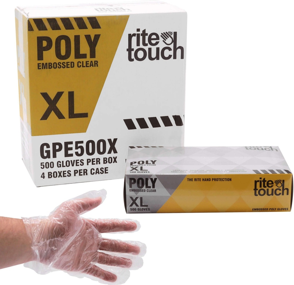 RITE TOUCH POLY GLOVES XL