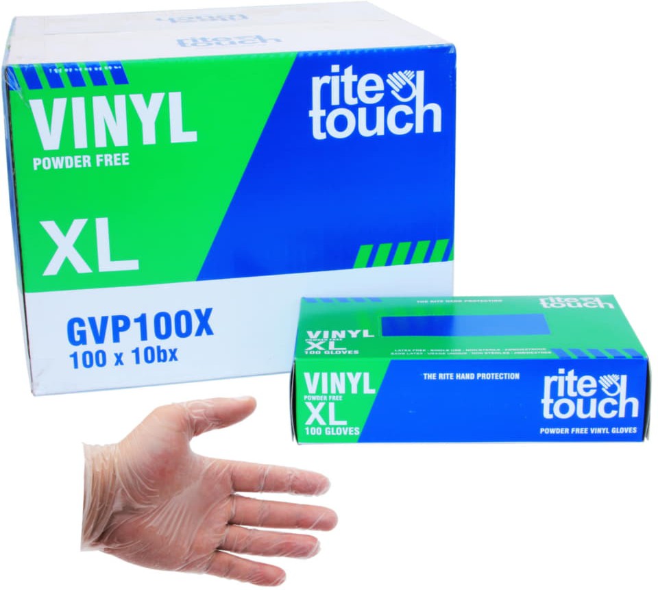 RITE TOUCH VINYL GLOVES XL