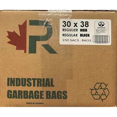GARB. BAGS BLK. REG. 30X38 250/CT