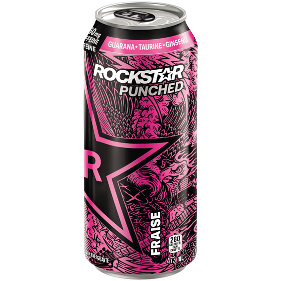 ROCKSTAR STRAWBERRY PUNCH 473ML/12CT