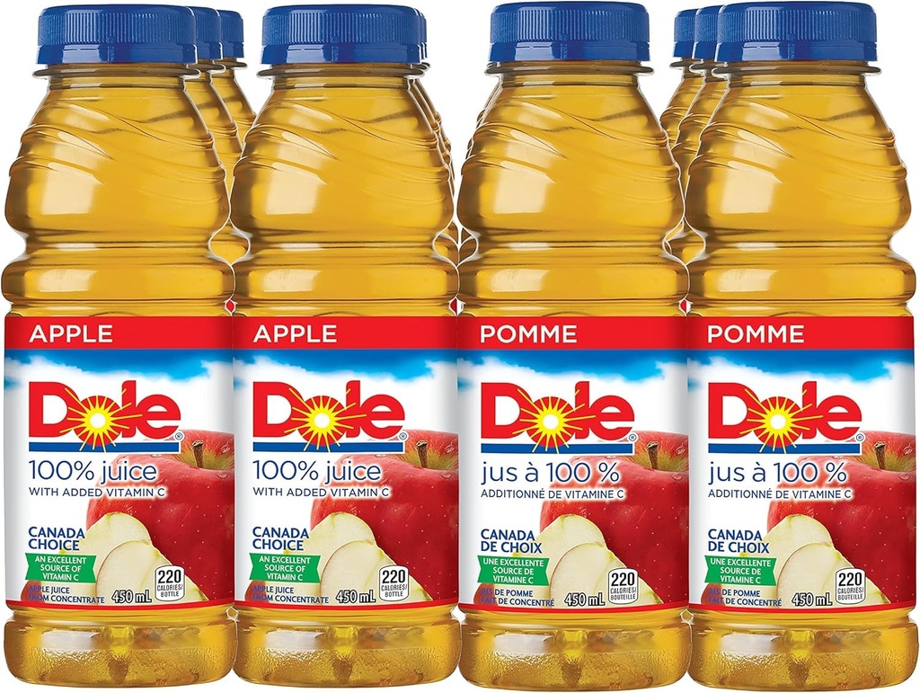 DOLE APPLE JUICE 12X450ML