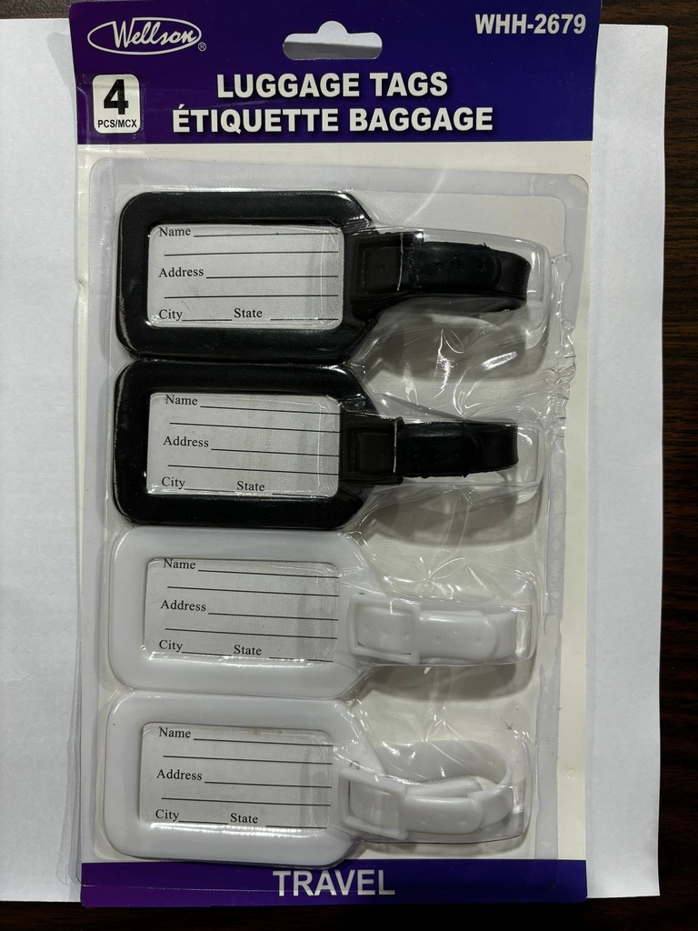 LUGGAGE TAGS 4/CT