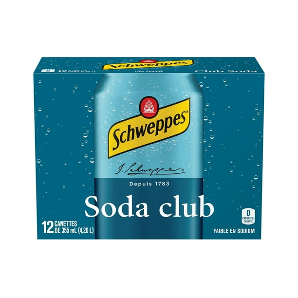 SCHWEPPES CLUB SODA CANS 355ML/12CT
