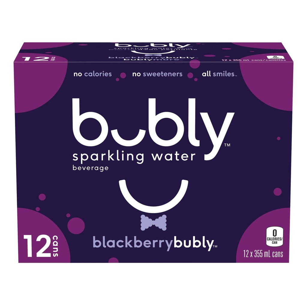 BUBLY SPARKLING BLACKBERRY 12CT/355ML