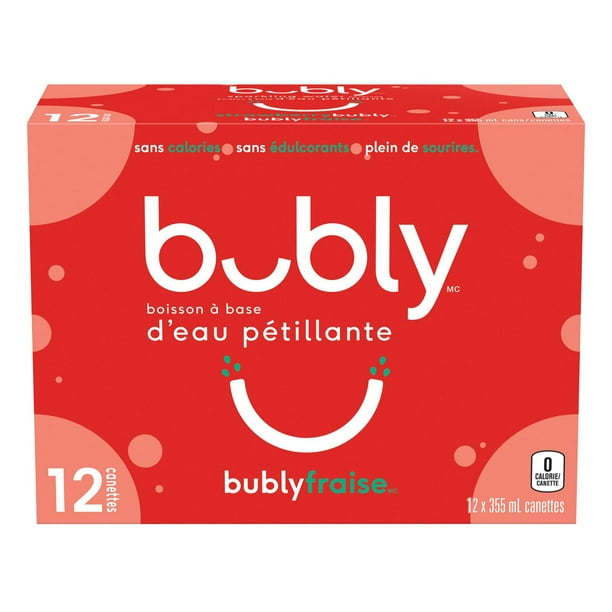 BUBLY SPARKLING STRAWBERRY 355ML/12CT