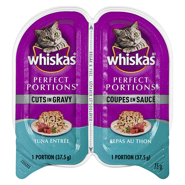 WHISKAS CUTS IN GRAVY TUNA 37.5G / 2PK