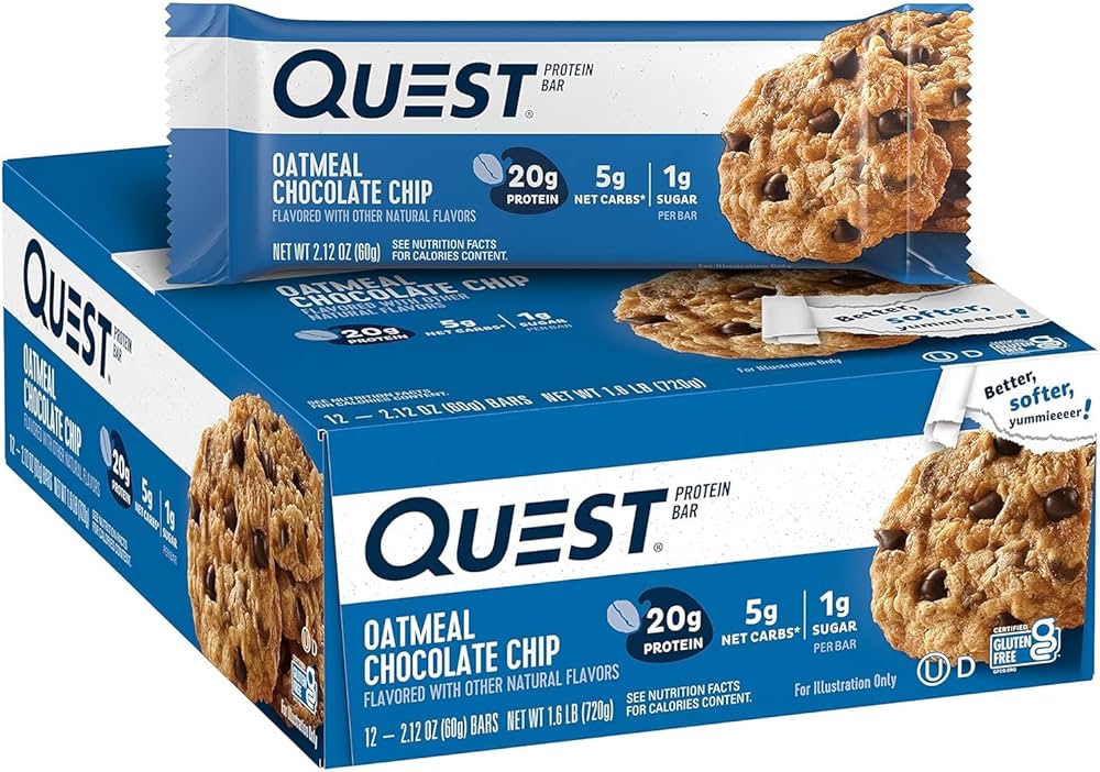QUEST OATMEAL CHOCO. CHIPS 60GX12CT 