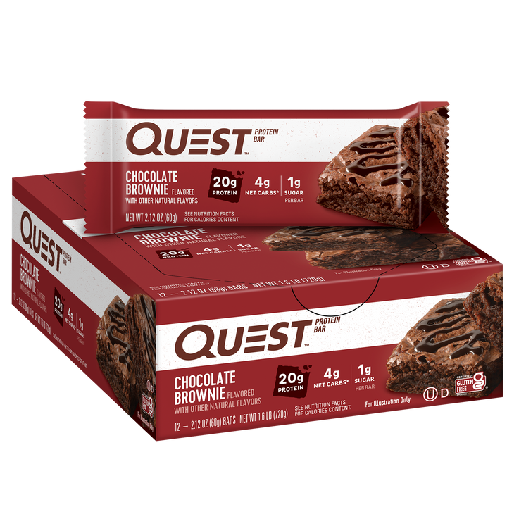 QUEST CHOCO. BROWNIE 60GX12CT 