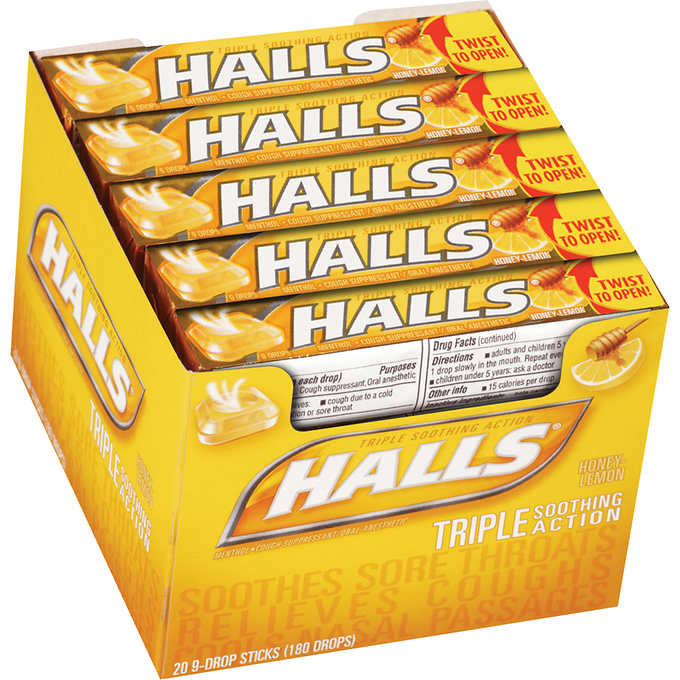 HALLS HONEY LEMON 20CT