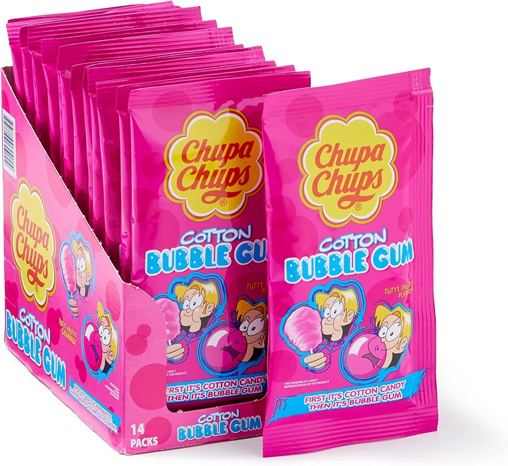 CHUPA CHUPS BUBBLE GUM 12CT (UK)