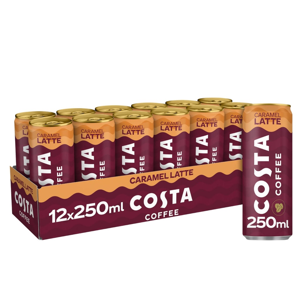 COSTA COFFEE CARAMEL LATTE (UK) 12CT/250ML 