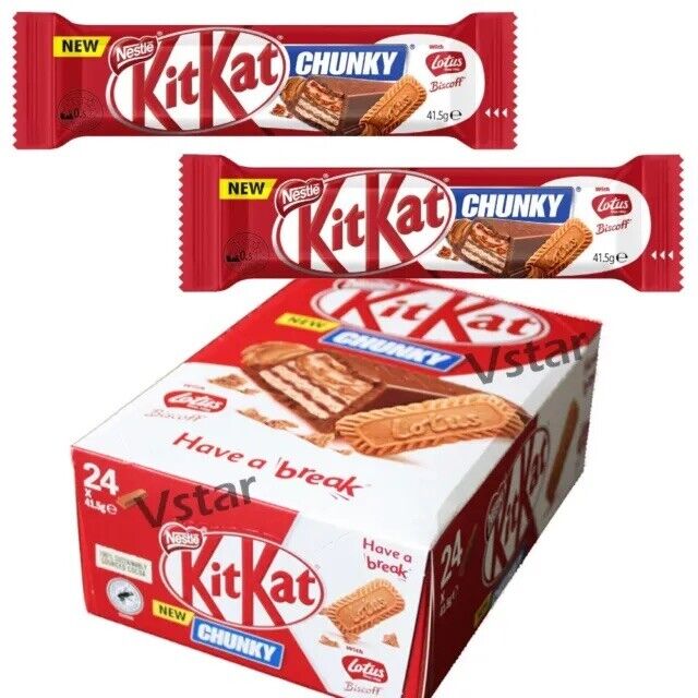 KIT KAT CHUNKY WHITE W/BISCOFF 24CT (UK)