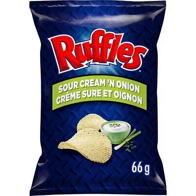 RUFFLES SOUR CREAM & ONION 60G 36CT