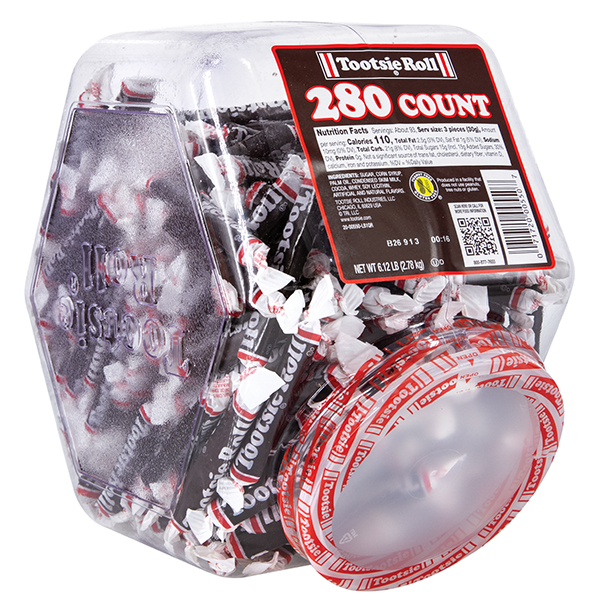 TOOTSIE ROLL JAR 280CT/2.78KG