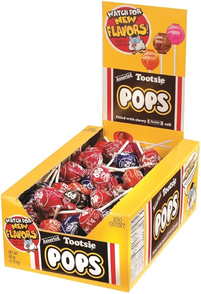 TOOTSIE ROLL ASST. POPS 48CT/816G
