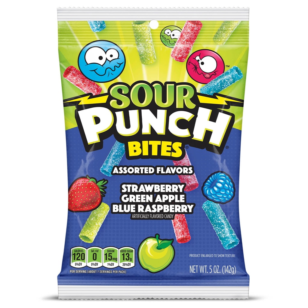 SOUR PUNCH PEG BITES ASST.142G